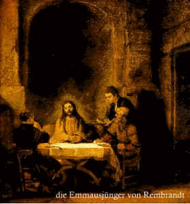 die EMMAUSJÜNGER von Rembrandt